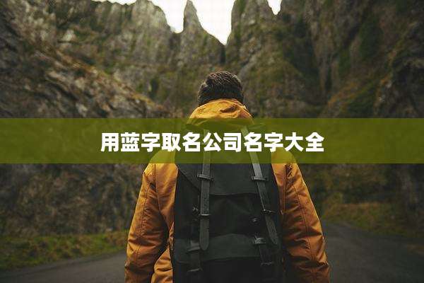 用蓝字取名公司名字大全