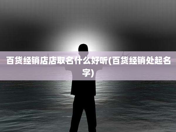 百货经销店店取名什么好听(百货经销处起名字)