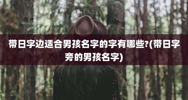 带日字边适合男孩名字的字有哪些?(带日字旁的男孩名字)