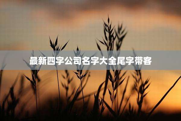 最新四字公司名字大全尾字带客