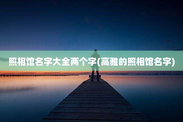 照相馆名字大全两个字(高雅的照相馆名字)