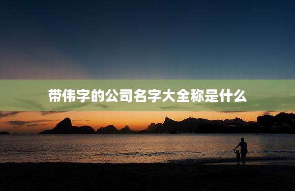 带伟字的公司名字大全称是什么