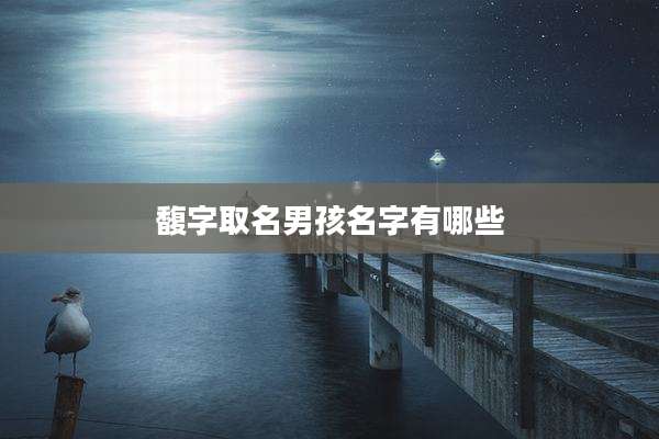 馥字取名男孩名字有哪些