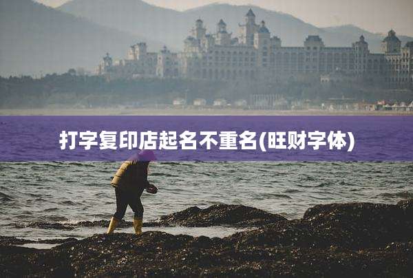 打字复印店起名不重名(旺财字体)