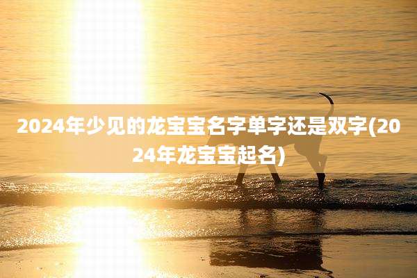 2024年少见的龙宝宝名字单字还是双字(2024年龙宝宝起名)