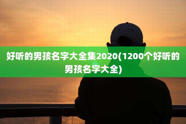 好听的男孩名字大全集2020(1200个好听的男孩名字大全)