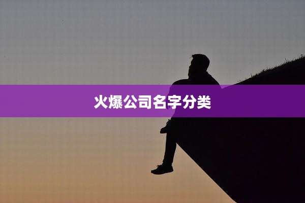 火爆公司名字分类
