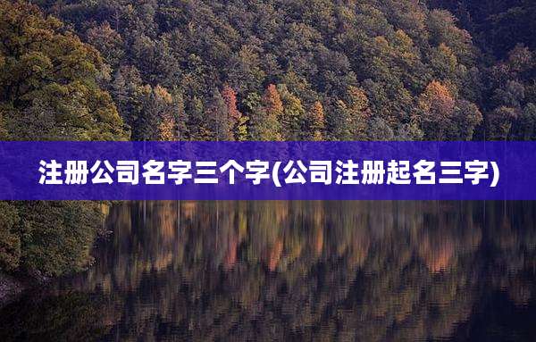 注册公司名字三个字(公司注册起名三字)