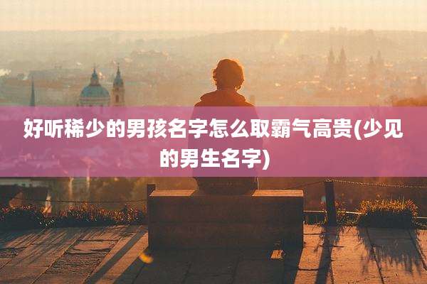 好听稀少的男孩名字怎么取霸气高贵(少见的男生名字)