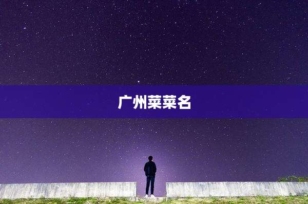 广州菜菜名