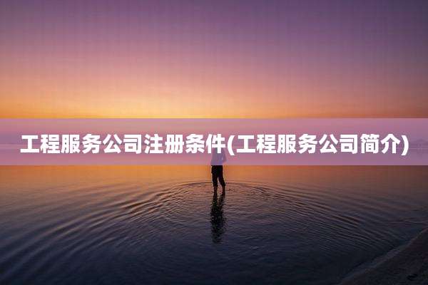 工程服务公司注册条件(工程服务公司简介)