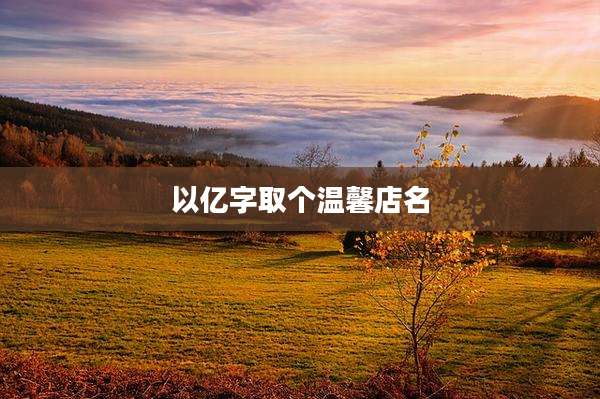 以亿字取个温馨店名