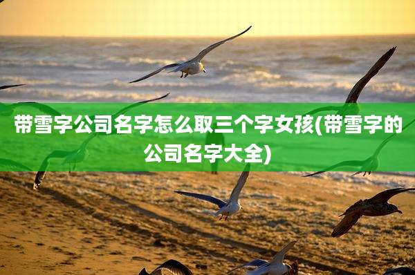 带雪字公司名字怎么取三个字女孩(带雪字的公司名字大全)