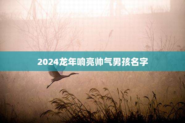 2024龙年响亮帅气男孩名字