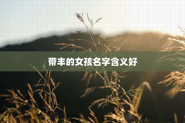带丰的女孩名字含义好
