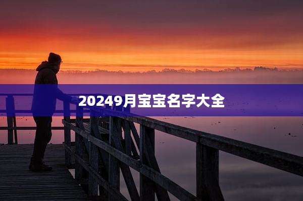 20249月宝宝名字大全