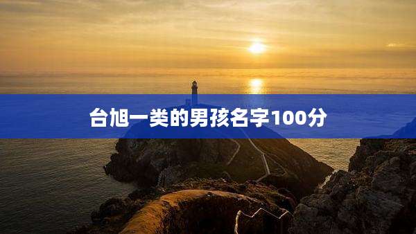 台旭一类的男孩名字100分