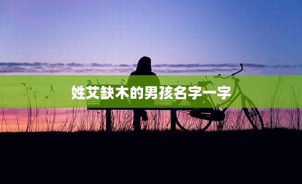 姓艾缺木的男孩名字一字