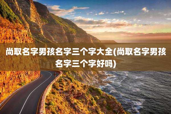 尚取名字男孩名字三个字大全(尚取名字男孩名字三个字好吗)