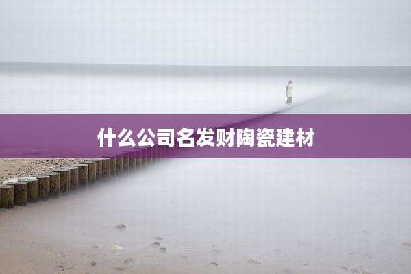 什么公司名发财陶瓷建材