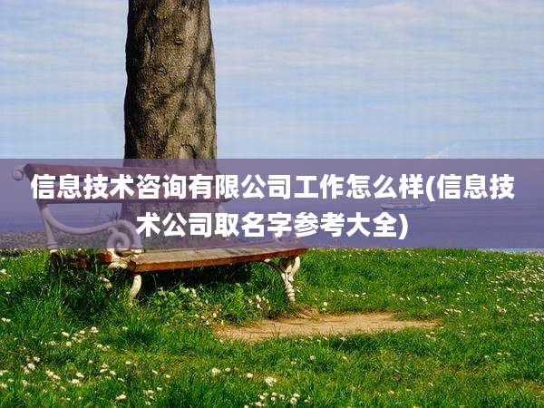 信息技术咨询有限公司工作怎么样(信息技术公司取名字参考大全)