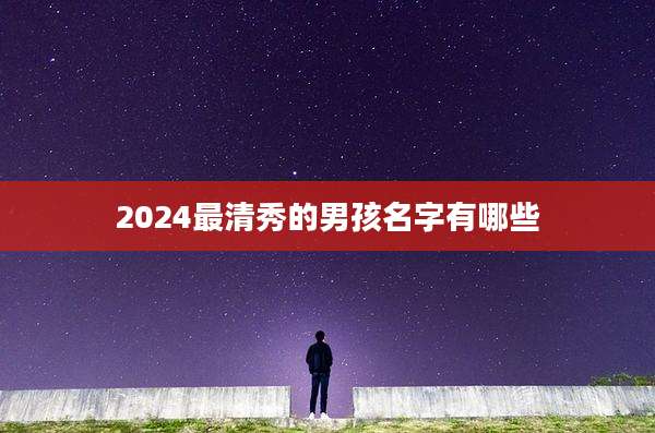 2024最清秀的男孩名字有哪些