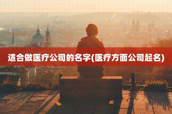 适合做医疗公司的名字(医疗方面公司起名)