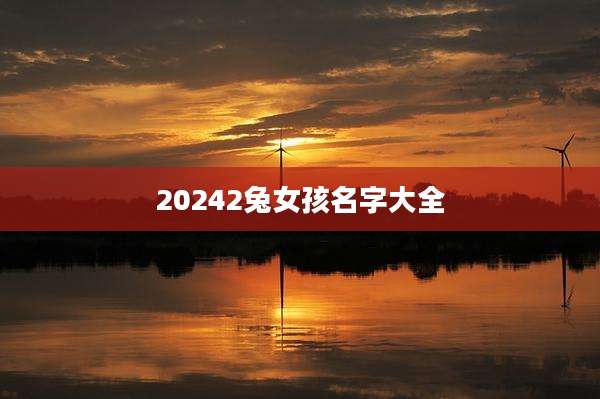 20242兔女孩名字大全