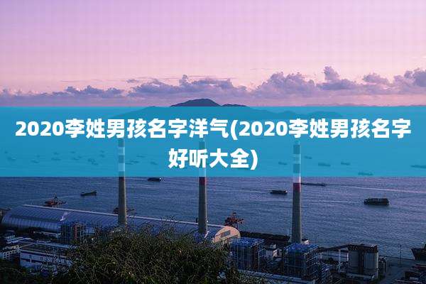 2020李姓男孩名字洋气(2020李姓男孩名字好听大全)