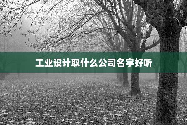 工业设计取什么公司名字好听