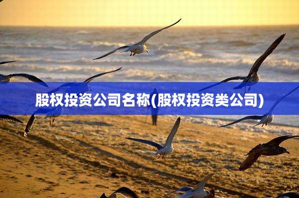 股权投资公司名称(股权投资类公司)
