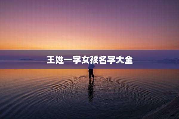 王姓一字女孩名字大全