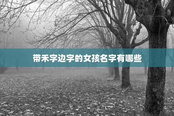 带禾字边字的女孩名字有哪些