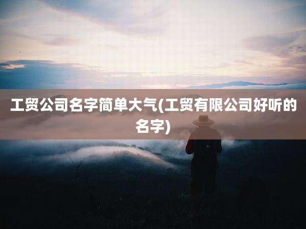 工贸公司名字简单大气(工贸有限公司好听的名字)