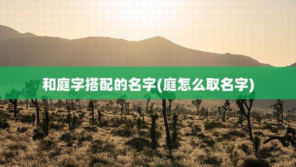 和庭字搭配的名字(庭怎么取名字)