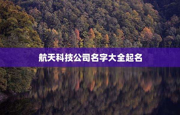 航天科技公司名字大全起名