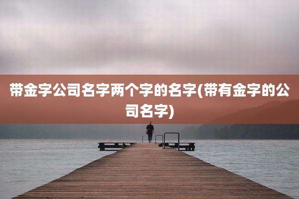 带金字公司名字两个字的名字(带有金字的公司名字)