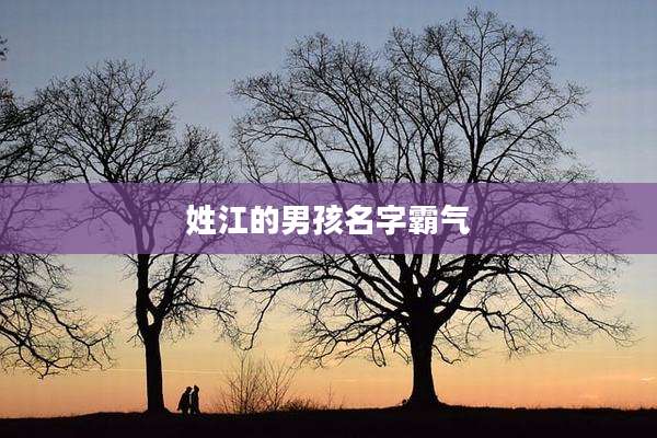 姓江的男孩名字霸气