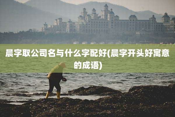 晨字取公司名与什么字配好(晨字开头好寓意的成语)