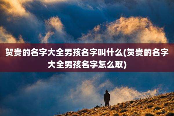 贺贵的名字大全男孩名字叫什么(贺贵的名字大全男孩名字怎么取)