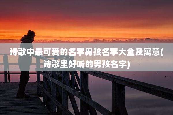 诗歌中最可爱的名字男孩名字大全及寓意(诗歌里好听的男孩名字)