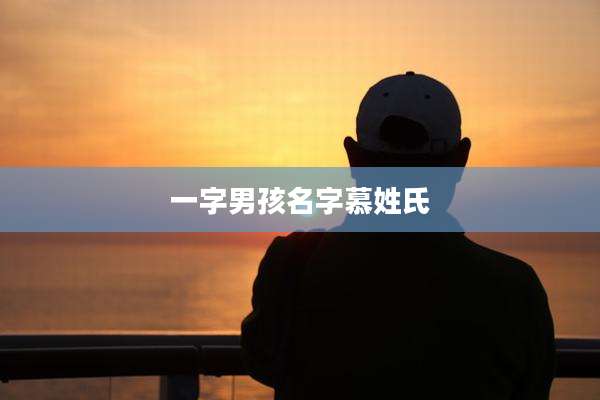 一字男孩名字慕姓氏