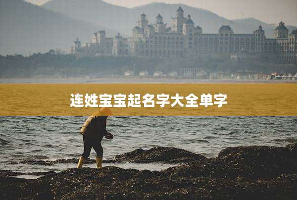 连姓宝宝起名字大全单字