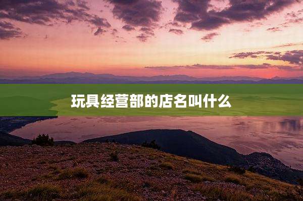 玩具经营部的店名叫什么