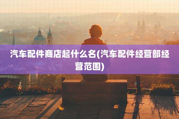汽车配件商店起什么名(汽车配件经营部经营范围)