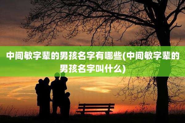 中间敏字辈的男孩名字有哪些(中间敏字辈的男孩名字叫什么)