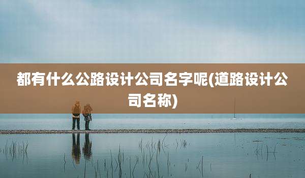 都有什么公路设计公司名字呢(道路设计公司名称)