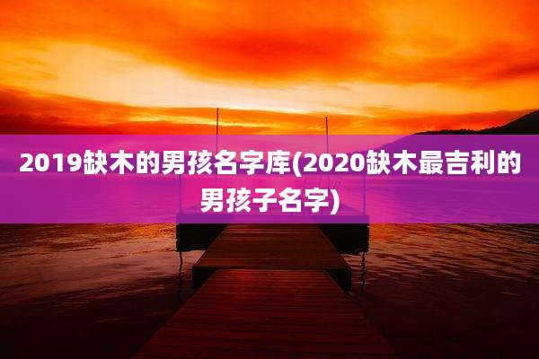 2019缺木的男孩名字库(2020缺木最吉利的男孩子名字)