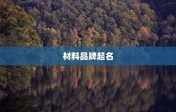 材料品牌起名