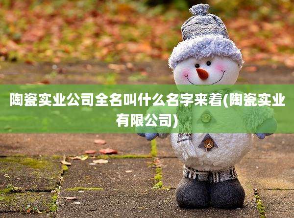 陶瓷实业公司全名叫什么名字来着(陶瓷实业有限公司)